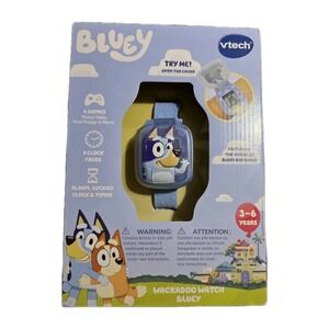 Vtech Bluey Wackadoo Watch  Voices Games Watch Alarm Timer New In Box